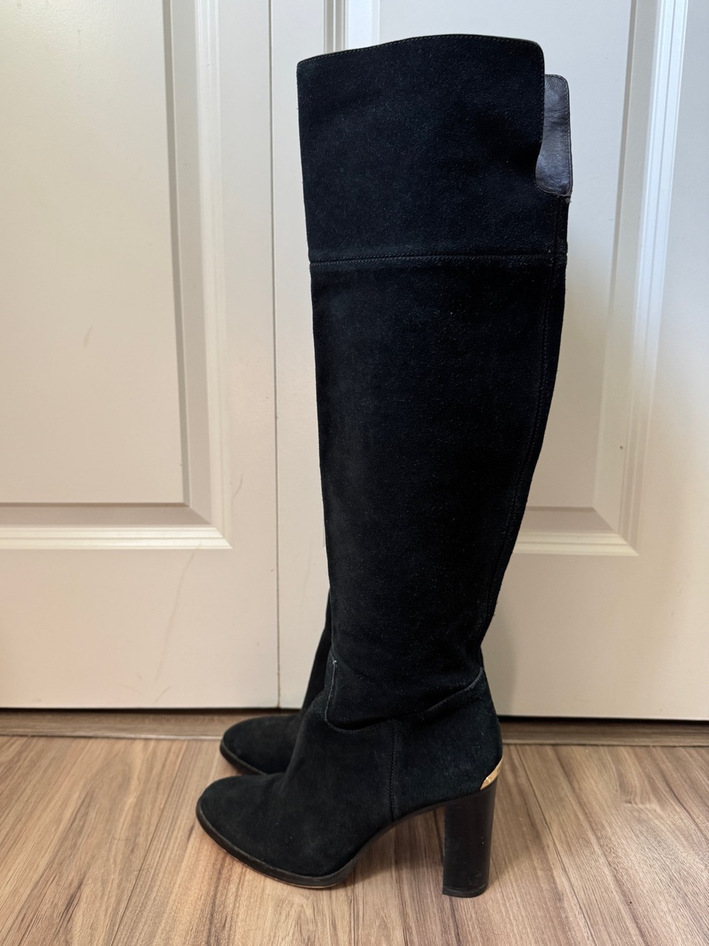 Michael Kors Black Suede Knee High Boots Size 8
